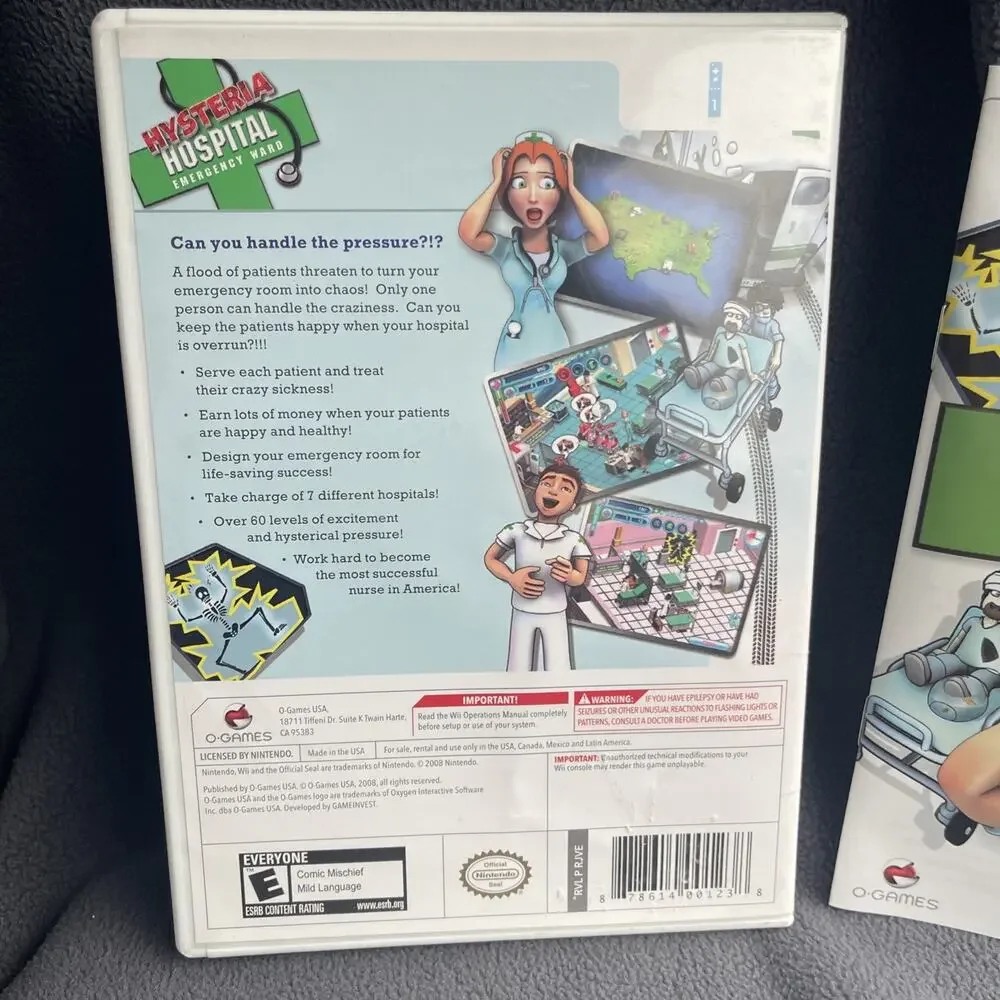 Wii Hysteria Hospital: Emergency Ward (Nintendo Wii, 2009) Preowned